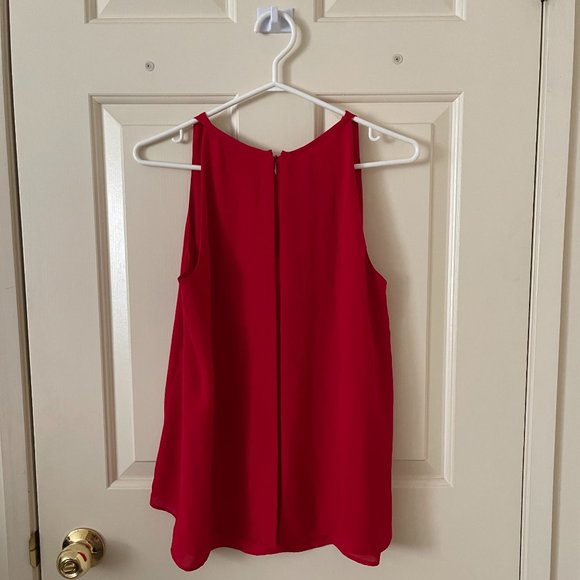 Zac & Rachel Flowy Red Sleeveless Top Size Small - Picture 4 of 4